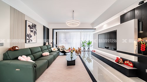 現(xiàn)代黑白灰 濱江學府143㎡極簡高級爆棚|長沙全屋整裝