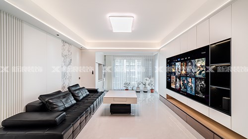 135㎡現代家，摩卡棕橡+珍珠白配色驚艷！|長沙全屋整裝